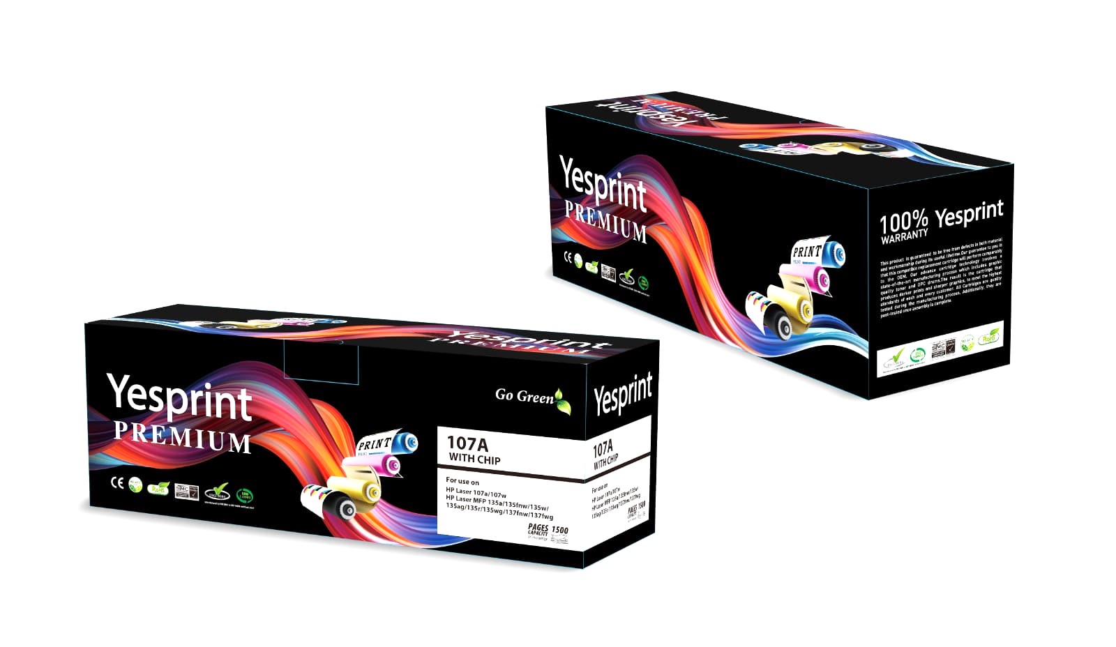 Yesprint W1107A (With Chip) HP Laser Jet Toner for 107a, MFP135a,137fnw