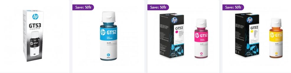 HP GT 51 & 52 Inkjet Refill Bottle Full Set